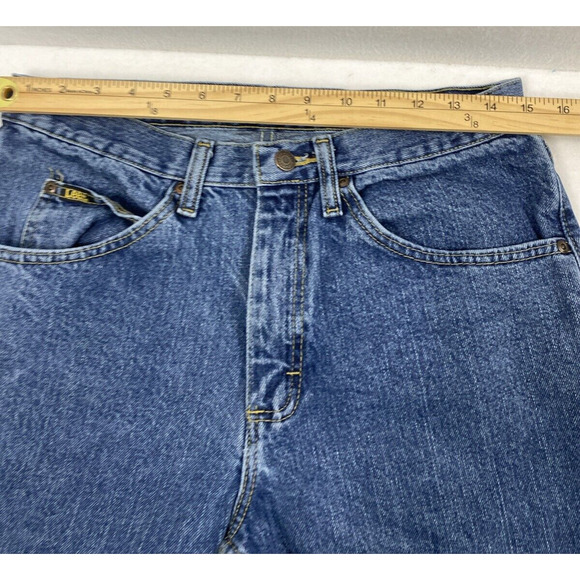 Lee Jeans Mens 30 x 30 Regular Fit Blue Medium Wash Denim Straight Casual - Picture 5 of 13